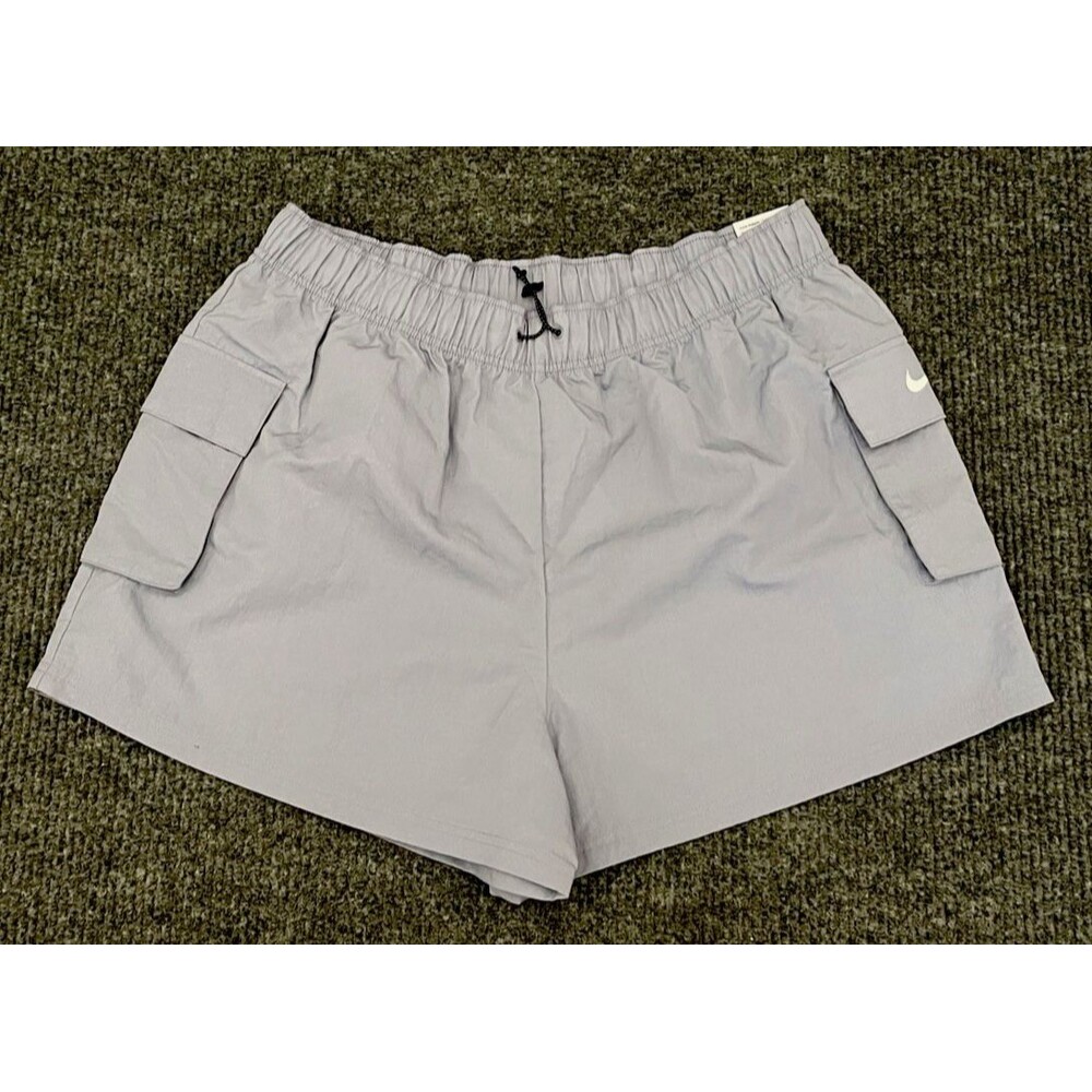 Nike Women Size 1X Nylon Cargo Shorts Loose Fit High Rise Purple DN5012-519 NEW